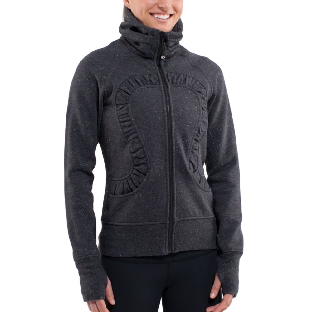 Lululemon Grey Sparkle Cuddle Up Scuba Jacket Size 6